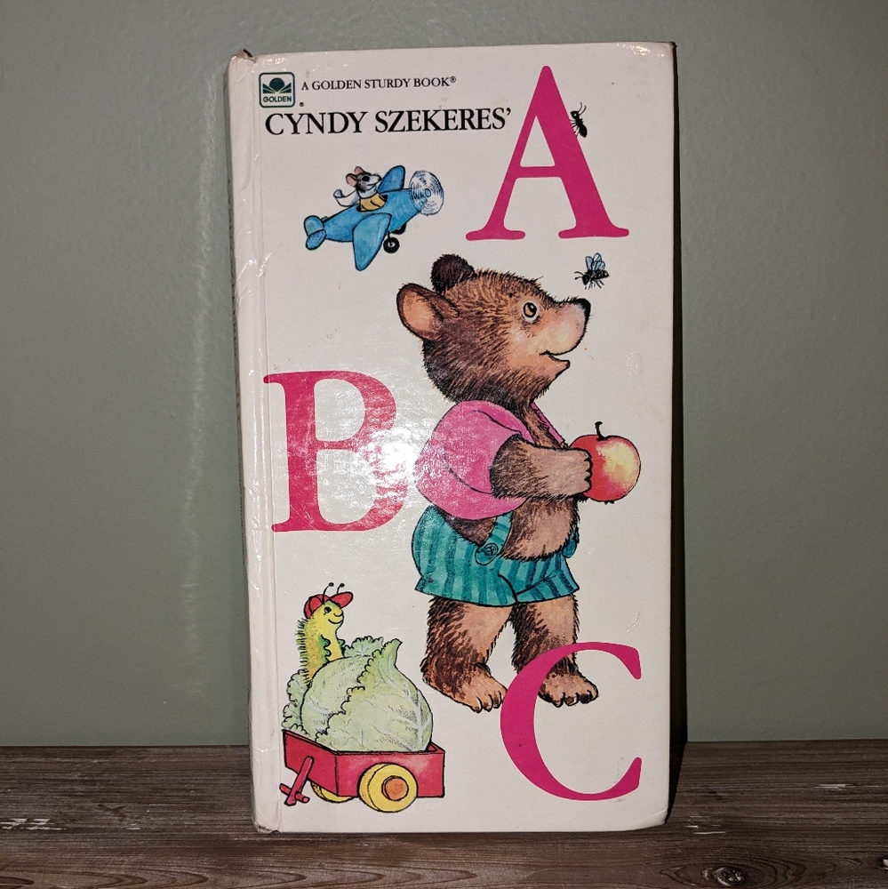 Cyndy Szekeres' ABC, A Golden Sturdy Book, Vintage 1983, Hardcover Board Book